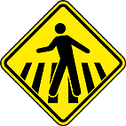 Sinalização: Passagem de pedestres
